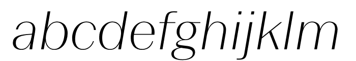 Beausite Grand Thin Italic Font LOWERCASE