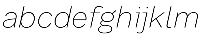 Belbo Thin Oblique Font LOWERCASE