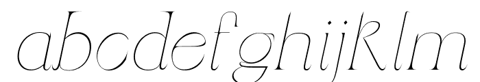 BelledeMaiItalic Thin Font LOWERCASE
