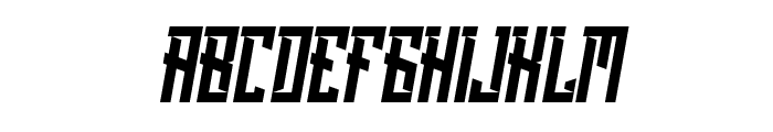 Blasher Italic Font UPPERCASE