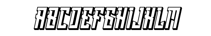 Blasher ItalicExtrude Font LOWERCASE