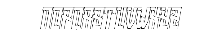 Blasher ItalicOutline Font UPPERCASE