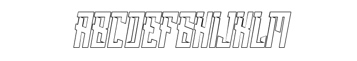 Blasher ItalicOutline Font LOWERCASE