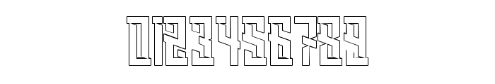 Blasher Outline Font OTHER CHARS