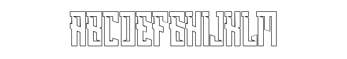 Blasher Outline Font UPPERCASE