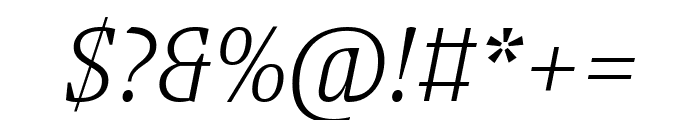 Blatt Thin Italic Font OTHER CHARS