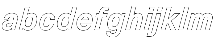 Bold Italic Outline Font LOWERCASE