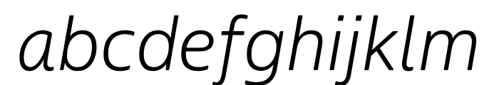 Boreal Light Italic Font LOWERCASE