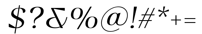 Bovino ExtraLightItalic 1 Font OTHER CHARS