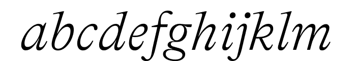 Bradford Light Italic Font LOWERCASE