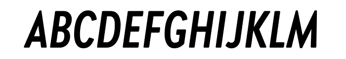 Brandon Grotesque Condensed Bold Italic Font UPPERCASE