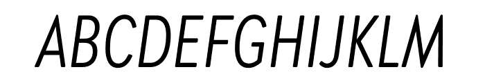 Brandon Grotesque Condensed Italic Font UPPERCASE