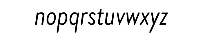 Brandon Grotesque Condensed Italic Font LOWERCASE