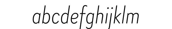 Brandon Grotesque Condensed Light Italic Font LOWERCASE