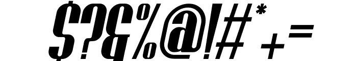 Brasham Italic Font OTHER CHARS