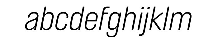 Brauer Light Italic Font LOWERCASE