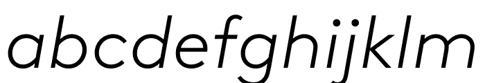 Brown Greek Light Italic Font LOWERCASE