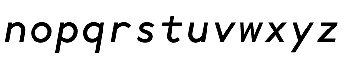 Brown Mono Italic Font LOWERCASE