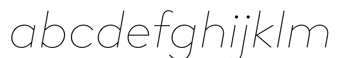 Brown Paneuro Thin Italic Font LOWERCASE