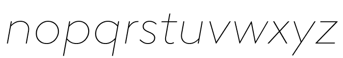 Brown Thin Italic Font LOWERCASE