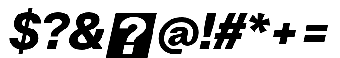 Brut Grotesque WEBL Extrabold Italic Font OTHER CHARS