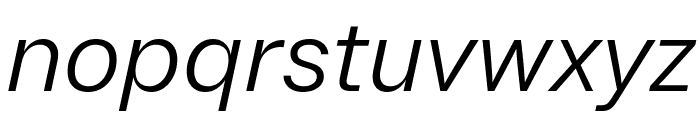 Brut Grotesque WEBL Light Italic Font LOWERCASE
