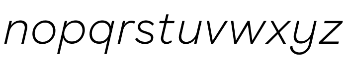 Buenos Aires Thin Italic Font LOWERCASE