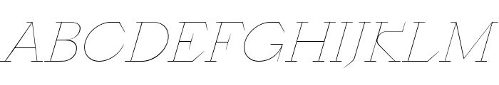 Cako Thin Italic Font UPPERCASE