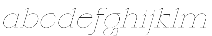 Cako Thin Italic Font LOWERCASE