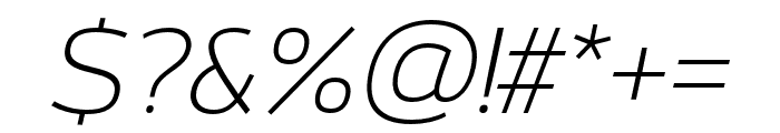 Calleo Trial ExtraLightItalic Font OTHER CHARS