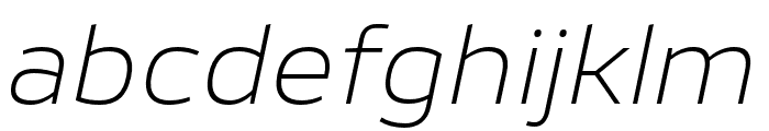 Calleo Trial ExtraLightItalic Font LOWERCASE