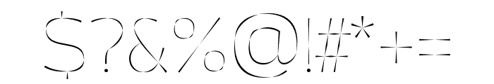 CalleoFlux Trial Hairline Font OTHER CHARS