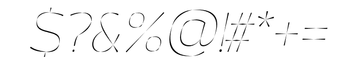 CalleoFlux Trial HairlineItalic Font OTHER CHARS