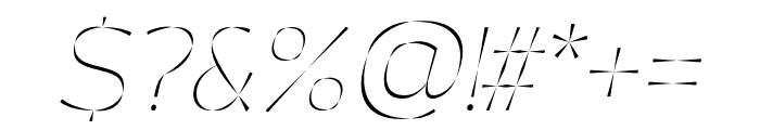 CalleoFlux Trial ThinItalic Font OTHER CHARS