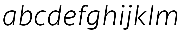 Canal Light Italic Font LOWERCASE