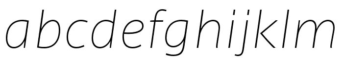 Canal Thin Italic Font LOWERCASE