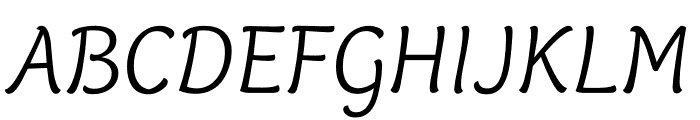 Capucine Light Italic Font UPPERCASE