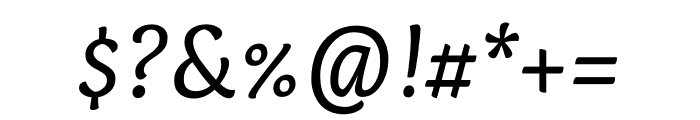 Capucine Regular Italic Font OTHER CHARS