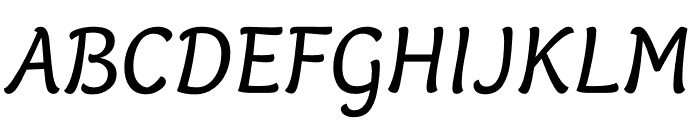 Capucine Regular Italic Font UPPERCASE