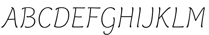 Capucine Thin Italic Font UPPERCASE