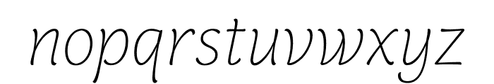 Capucine Thin Italic Font LOWERCASE