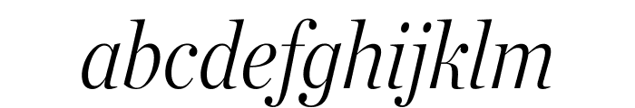 Chronicle Display Condensed Light Italic Font LOWERCASE