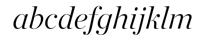 Chronicle Display Extra Light Italic Font LOWERCASE