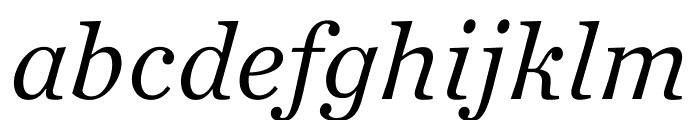 Chronicle ScreenSmart Light Italic Font LOWERCASE