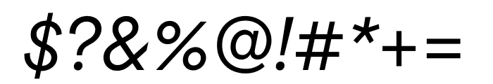 Circular Italic Font OTHER CHARS