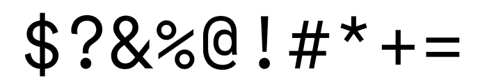 Circular Mono Regular Font OTHER CHARS