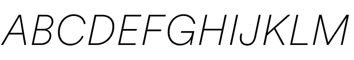 Circular Thin Italic Font UPPERCASE