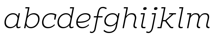 Clab ThinItalic Font LOWERCASE