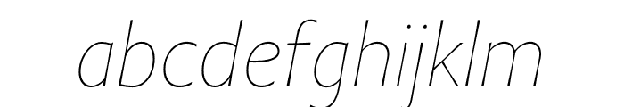 Cobalte Ultra Light Italic Font LOWERCASE
