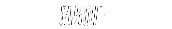 Cobertura 01 Thin Italic Font OTHER CHARS